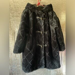 Vintage faux fur hooded parka